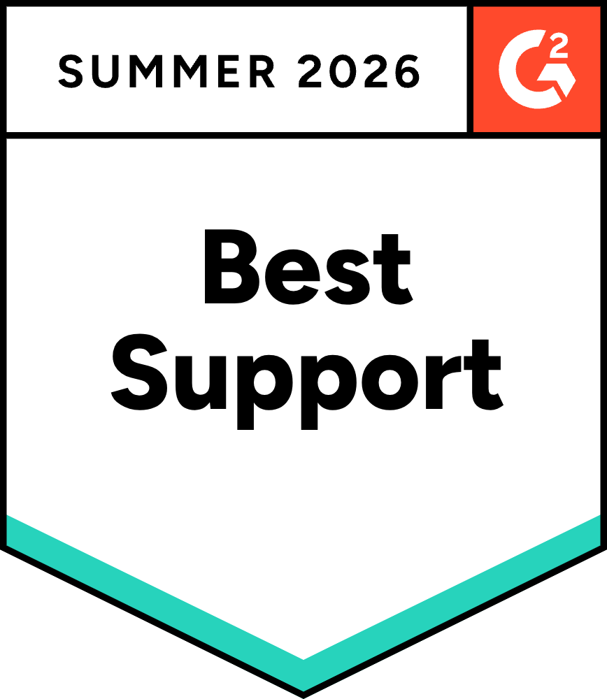 G2 Summer 2026 Best Support award