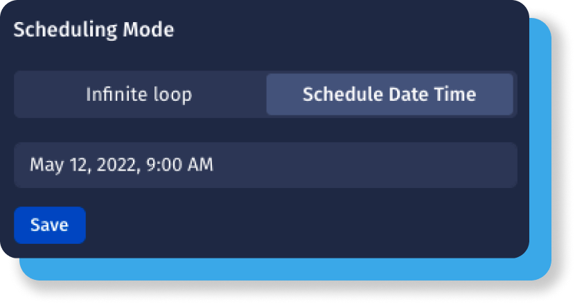 Schedule multiple live events